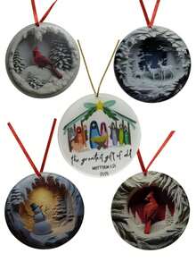 我们将永远把你放在心上，直到我们在天堂重聚。流产纪念礼物，送给父母，抚慰失去宝宝之痛的装饰品，婴儿纪念礼物，妊娠丢失纪念礼物，流产纪念礼物，送给父母的礼物，亚克力天使宝宝摆件 - 彩色 - 查看 12