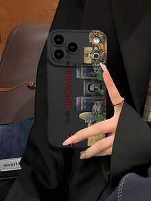 Funda de teléfono con el diseño del Antiguo Portón de Ishtar y el patrón cuneiforme de Mesopotamia, diseño de patrón con protección contra golpes de lujo, estética linda, protección de la lente, compatible con iPhone 17/17Pro/17Pro Max, 16, 15,14, 13, 12, 11 Plus/Pro Max y Series, y compatible con Galaxy S/A Series, regalo para el Día de Pascua, decoración/regalo para cumpleaños, novia, novio, amigo o para ti mismo - Negro - Ver 4