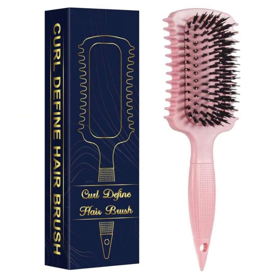Curl Defining Brush, Curly Hair Brush Products For Effortlessly Detangling Shaping And Styling Women'S Men'S Curls On All Wet Or Dry Hair Types, Reduces Frizz - MàuC - Xem 1