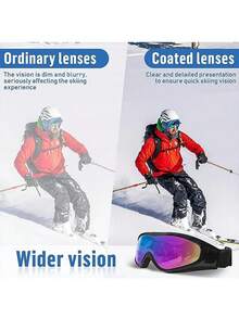 Goggles Motocross Esquí Tacticos Gafas Montar Antiniebla Set - Azul - Ver 7