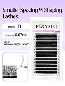 1600Fan Narrow Angle W-Shape Lashes C/D Curl Smaller Spacing W Shaped Eyelash Extension YY/3D/4D/5D Handmade Natural False Eyelashes 8-15mm Premade Volumn Fans 0.07mm Thickness Light Softer Automatic Flowering Salon - Black - View 9