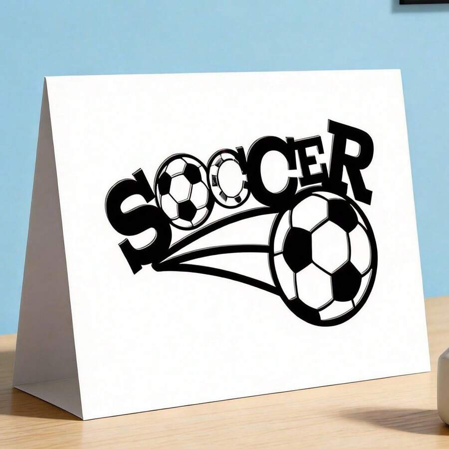 Creative Football Dies, DIY Scrapbooking Album And Embossing Stencil, Greeting Card Making Tool, Card Paper Cutting Crafts ,Gift Card Making Template Die Cuts. - Silver - View 1