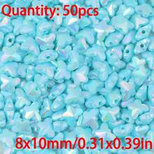 50pcs Colorful Solid Acrylic Butterfly Beads, DIY Jewelry Making Beads, DIY Craft Supplies, Friendship Gifts, Home Decor, Small Item Decoration - Butterfly - View 15