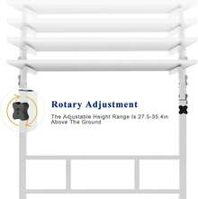 SOYTO Escritorio para Portátil, Escritorio para Laptop con Ruedas, Escritorio de pie móvil con Altura Ajustable, Fácil de Montar, Ideal para Oficina, Desayuno, café (80 x 40 cm, Blanco Cálido) - Blanco - Ver 2