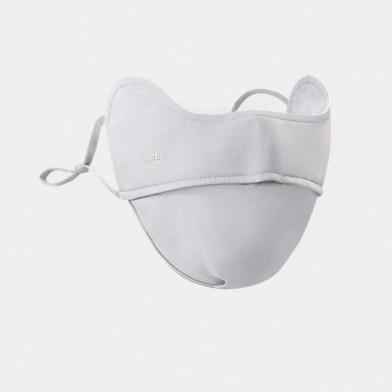 CAMEL CROWN Mountaineering Windproof Mask Plus Velvet Warm 3D Three-Dimensional Autumn And Winter Dust And Cold Mask - Light Grey - View 1