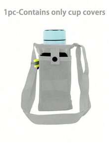 1个水瓶和手机网袋 - 通用保护套，适用于斜角户外奶茶壶，完美适用于海滩、便携、户外、运动、徒步旅行、登山、露营和美式橄榄球比赛观众！（仅包含杯架） - 彩色 - 查看 18