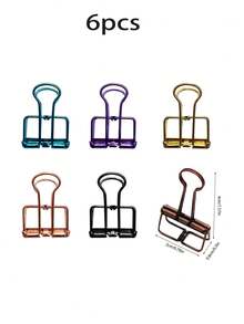 金属夹日历长尾夹票据夹孔雀尾夹发票夹文件夹燕尾夹收纳创意 - 銅色 - 查看 10