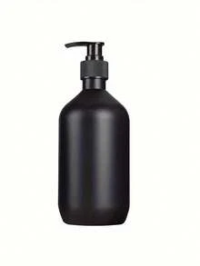 Matte Black PET Refillable Bottles For Hand Wash, Shampoo, Body Wash, Lotion With Pump Heads, Bathroom Liquid Soap Containers, Refillable Shampoo, Conditioner, Body Wash Bottles, Back To School Bathroom Essentials - Multicolor - View 9