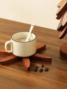 1pc Tree-Shaped Heat Insulation Mat, Creative Anti-Scald Placemat, Practical High-Temperature Resistant Cup Coaster For Home Use - Multicolor - View 3