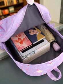 3pcs Embroidered Backpack Set, Durable Nylon Material Backpack With Adjustable Shoulder Straps And Zipper Closure, Padded Laptop Compartment, Including Handbag And Pencil Case, Lightweight Large Capacity Washable, Suitable For Daily Commute, School, Travel - Sets - View 7