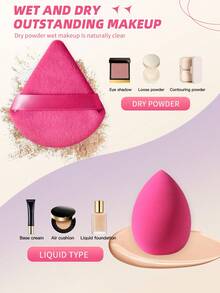 40PCS Makeup Tools Set Including:20PCS Makeup Sponges+20PCS Triangle Powder Puffs - Multicolor - View 10