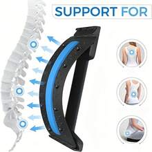 Relajador de columna - Dispositivo de estiramiento de cintura, herramienta de estiramiento de cuello y espalda, accesorio de soporte de yoga, masajeador lumbar ajustable en altura para el hogar y la oficina - Multicolor - Ver 5