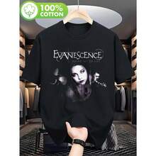 Evanescence Women's Short Sleeve Crewneck Logo Graphic Tee Casual Summer Top - Black - View 2