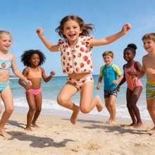 Strawberry Print Ruffle Sleeve Kids Life Jacket - Lightweight Buoyant Swimming Jacket Suitable For Toddler Girls - Multicolor - View 10