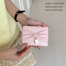 Elegant Bow Pendant - Minimalist Korean Style INS Women's Bifold Wallet, Large Capacity Card Holder, Popular Item - Multicolor - View 8