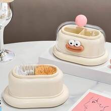 1pc Dopamine Creative Toothpick Holder, Household Desktop Organizer Toothpick/Cotton Swab Storage Container - Multicolor - View 7