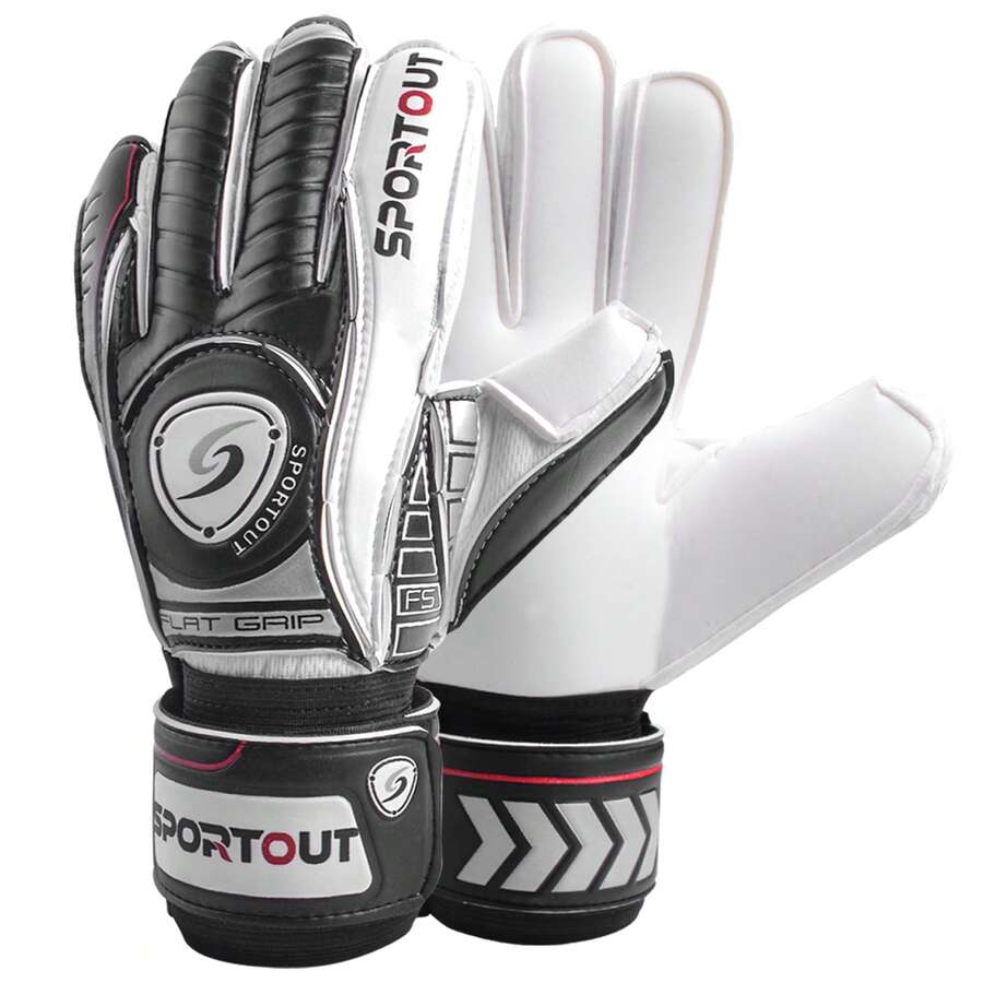 4mm Latex Goalkeeper Gloves With Finger Protection, Breathable Football Goalie Gloves, Suitable For Youth And Adults - Black - View 1