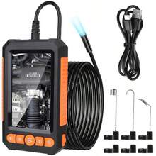 Endoscopio 1080P HD con luz LED y batería de 2500mAh, ideal para inspección de componentes electrónicos, reparación de automóviles y aire acondicionado, visión precisa y detallada - Longitud de 5 metros - Ver 6