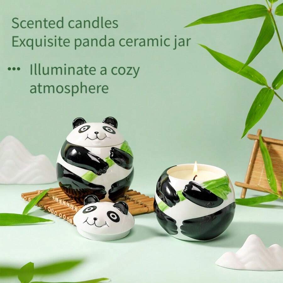 200g Home Scented Candle, Large Candle Suitable For Home Decor, Cute Panda Shape, Multiple Fragrances, Suitable As Birthday Gift For Boyfriend, Valentine's Day Gift For Girlfriend, Souvenir Gift, Business Gift - Multi Scents - View 1