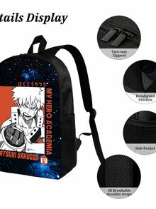 Bakugo Katsuki,My Hero - Black - View 5