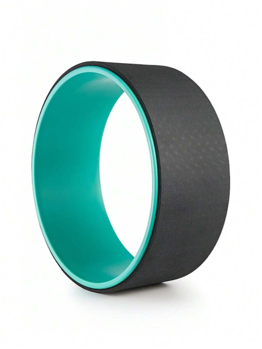 Koło do jogi – twardy wałek z tworzywa TPE, z turkusowym rdzeniem, do ćwiczeń postawy i równowagi, odpowiedni do ćwiczeń zginania i korekcji postawy, obsługiwany ręcznie