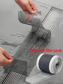 Disposable Cuttable Drain Cover Net Sticker, Bathroom Drain Cover Sticker, Rollable Hair Catcher Drain Sticker - Multicolor - View 1