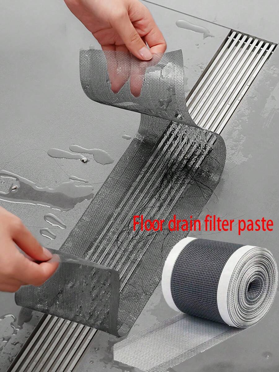 Disposable Cuttable Drain Cover Net Sticker, Bathroom Drain Cover Sticker, Rollable Hair Catcher Drain Sticker - Multicolor - View 1