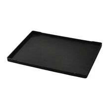 1pc Faux Wood Grain Rectangular Serving Tray, Restaurant Hotel Beverage Tray, Hotel Toiletries Display Plate - Black - View 10