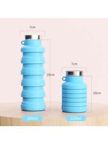 1个，16.91盎司可折叠水瓶，硅胶伸缩杯，便携式可折叠旅行水瓶 - 彩色 - 查看 13