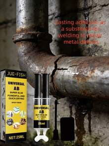 JUE FISH Casting Glue, Glue Substitute For Welding Metal Defects, Room Temperature Curing With Strong Bonding Strength / Epoxy Resin AB Glue Waterproof And Heat-Resistant Multi-Purpose Metal Crack Repair Adhesive - Multicolor - View 8