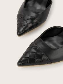 2024 Women's New Stylish & Elegant Backstrap Niche Design Shoes (Asymmetrical Cut Uppers) - Black - View 5