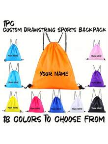 Customizable Drawstring Backpack, Personalized Bag With Your Logo, Wholesale Customized Drawstring Backpack, Customizable Reusable Handled Gift Bag, Size 40x30cm, Large Capacity Bag, Waterproof, Student Backpack, Tote Bag, Cosmetic Bag, Travel Bag, Suitable For Travel, Fitness And Daily Use - Multicolor - View 9