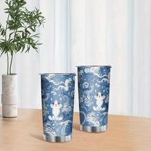 20oz Insulated Stainless Steel Travel Mug With Lid - Double-Wall Vacuum Insulated Cup, Spill-Proof Lid, Keeps Drinks Hot/Cold For Hours, Perfect For Coffee, Tea, Commute, Road Trips - Ideal Birthday, Holiday, Office Gift (Hand Wash Only), Coffee Travel Mug, Playful Cat Design, Hot And Cold Cup, Modern Drinkware, Durable Construction, Reusable Tumbler, Tea Drinkers - 1 cái - Xem 10