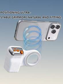 Magnetic Phone/Camera Shooting Handle, Phone Stand, Shooting Assist Remote Control Handle Suitable For Smartphones - White - View 3