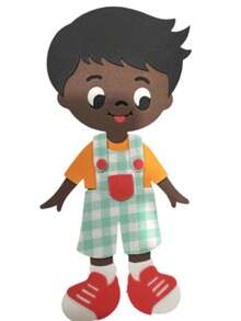 Decorative Banner Panel In EVA Foam - Various Designs - Choose Yours - DIY In EVA Foam - School Decoration - Tranh in hình cậu bé da đen, kích thước 15x24 inch. - Xem 3