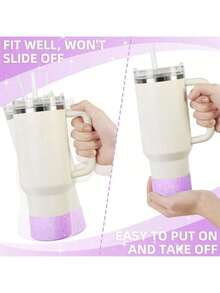 1pc Silicone Insulated Cup Sleeve, Anti-Slip Base Thick Protective Cover, Enhanced Stability And Safety. Silicone Bottle Sleeve, Bottom Protective Cover, Compatible With Flashing Cup Sleeve, Ice Cup Sleeve, Sports Water Bottle Sleeve, Tumbler Sleeve, Car Cup Sleeve. - Transparent Flash - View 7