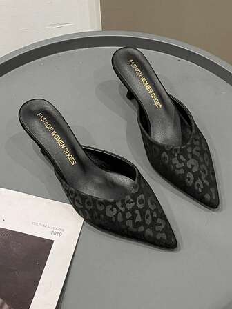 女士尖头高跟拖鞋，仙女风，春季新品