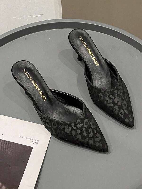 Women's Pointed Toe High Heel Slip-On Mule Sandals, Fairy Style, Spring New Arrival