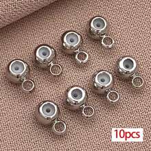 10pcs 18K Gold Plated Stopper Beads Positioning Spacer Beads, 3/4/5mm Silicon Rondelle Insert Brass Stopper Beads For Bracelets Jewelry Necklace Making - Multicolor - View 11