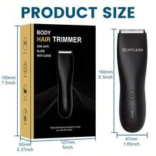 Recortadora inalámbrica para el vello íntimo y corporal de hombres Clipclean - Negro - Ver 3