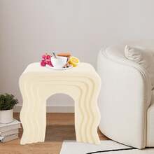 YIYIBYUS Multi-Functional Creamy White Side Table - 661.39LBS Load Capacity Table For Storage Coffee Use - White - View 11