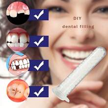 2 Sets Resin Tooth Decorations With Clips - DIY Fake Teeth, Convenient DIY Accessories For Halloween, Party, Wedding, Valentine's Day, Carnival And Simple Tools, Temporary Teeth, Dentures - Multicolor - View 5