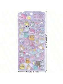 Kawaii Stickers - Large Reusable Puffy Stickers For Scrapbooking, Planners, Diaries, Notebooks, Laptop, Phone Cases Decoration - Multicolor - View 4