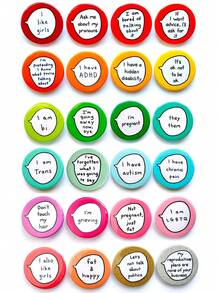 Insignias personalizadas, insignias de texto personalizables para el Día de San Valentín, insignias de texto y broches personalizados que se pueden personalizar con cualquier texto, foto o imagen. Estos broches personalizados son elegantes, lindos, exquisitos y sencillos, con un estilo único, adecuados tanto para hombres como para mujeres. - Multicolor - Ver 8