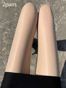 0D Silky Shaping Leggings - Butt Lifting & Tummy Control Women's Tight Pants, Super Stretchy Fit (XS-2XL), Comfortable - Apricot - View 7