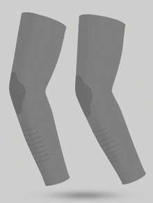 1 đôi ống tay dài chống nắng bằng nylon màu trơn, dáng rộng, thoáng khí, co giãn, lý tưởng cho các hoạt động thể thao mùa hè, đạp xe, dành cho nam giới. - Nhiều màu - Xem 4