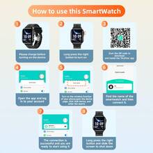 Este novo smartwatch possui uma tela grande de 2,01 polegadas, bateria de longa duração de 180mAh, lanterna potente, controle remoto da câmera, chamadas sem fio, localização do telefone, despertador e pedômetro. Adequado tanto para homens quanto para mulheres, é uma excelente opção de presente para as festas de fim de ano. - Multicolorido - Ver 8