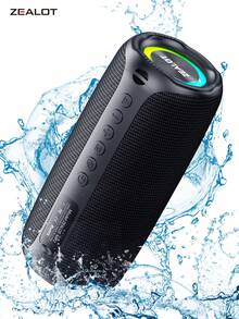 Loa Bluetooth không dây ZEALOT MP2 20W, di động, sử dụng ngoài trời, thời gian phát nhạc lên đến 8 giờ, đèn RGB, tương thích với điện thoại thông minh/máy tính bảng/TV, hỗ trợ thẻ TF/USB/AUX, chức năng kết nối nối tiếp, thích hợp cho ô tô, ngoài trời, cắm trại, bãi biển, tiệc tùng. - Một kích cỡ phù hợp với tất cả (1) - Xem 15