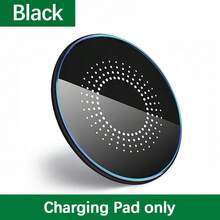 15W Wireless Charger, Compatible With IPhone 17/16/15/14/13/12 Pro/XS Max/Mini/X/X/XR, Inductive Fast Wireless Charging Pad, Compatible With Samsung Phones, Suitable For Office, Dorm And Home Use - Black - View 10