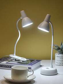 1 Led Table Lamp, Portable Wireless Battery Bedside Reading Lamp In Student Dormitory, Suitable For Home Office Reading Lamp,Lamp For Study, Reading, Bedroom & Dormitory - White - View 7